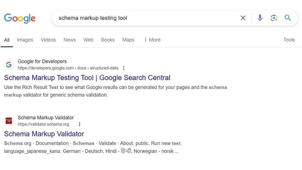 schema markup testing tool